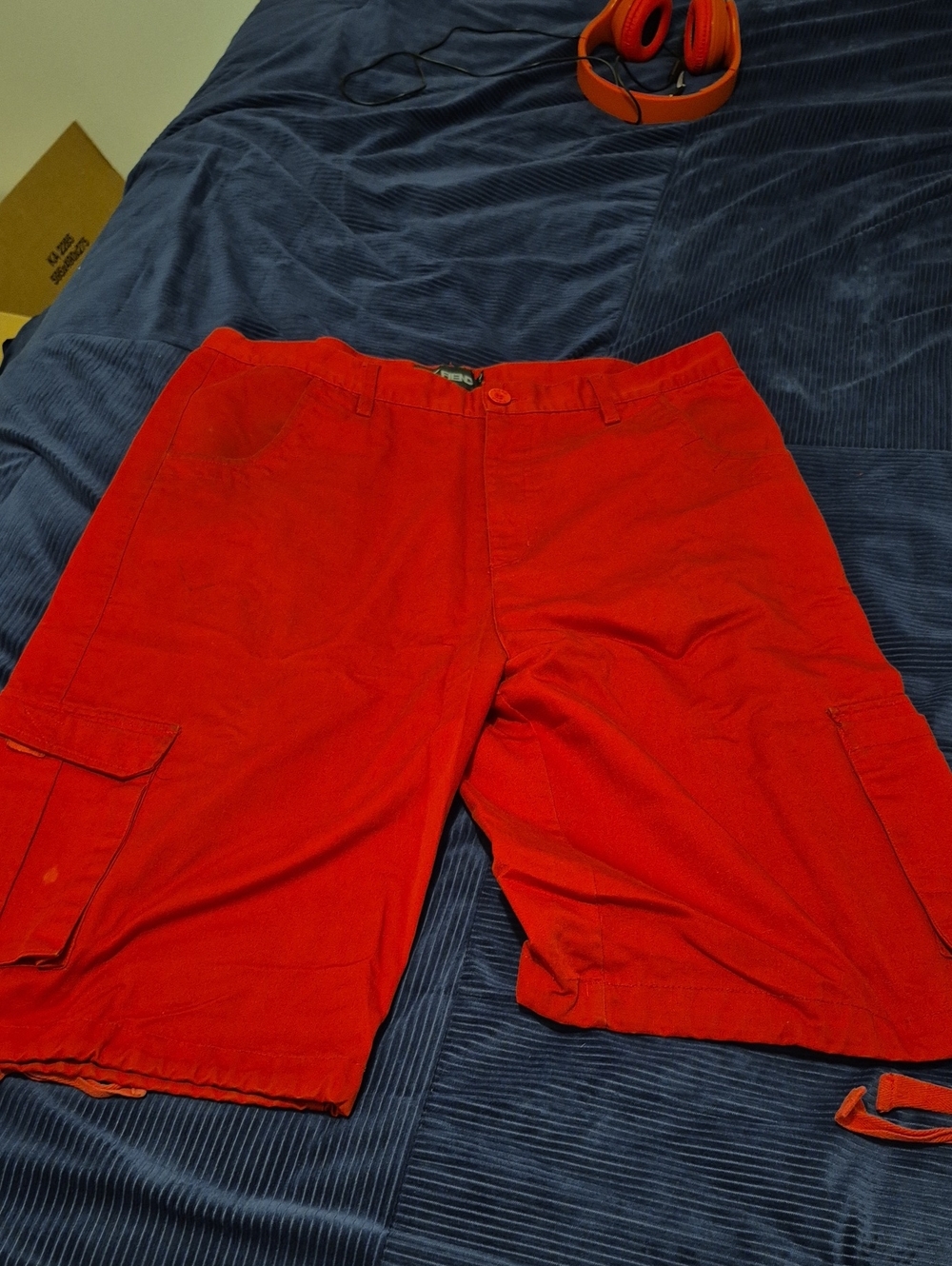 Men's Red Cargo Shorts